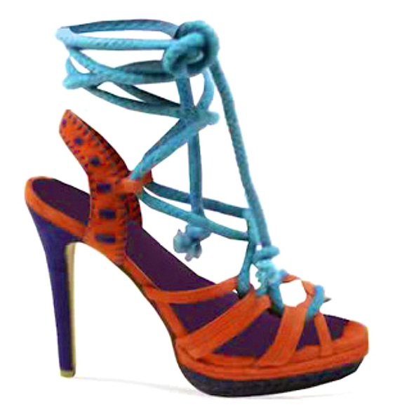 Jeffrey Campbell Duncan tropical novelty lace up heels 7 - Picture 13 of 13